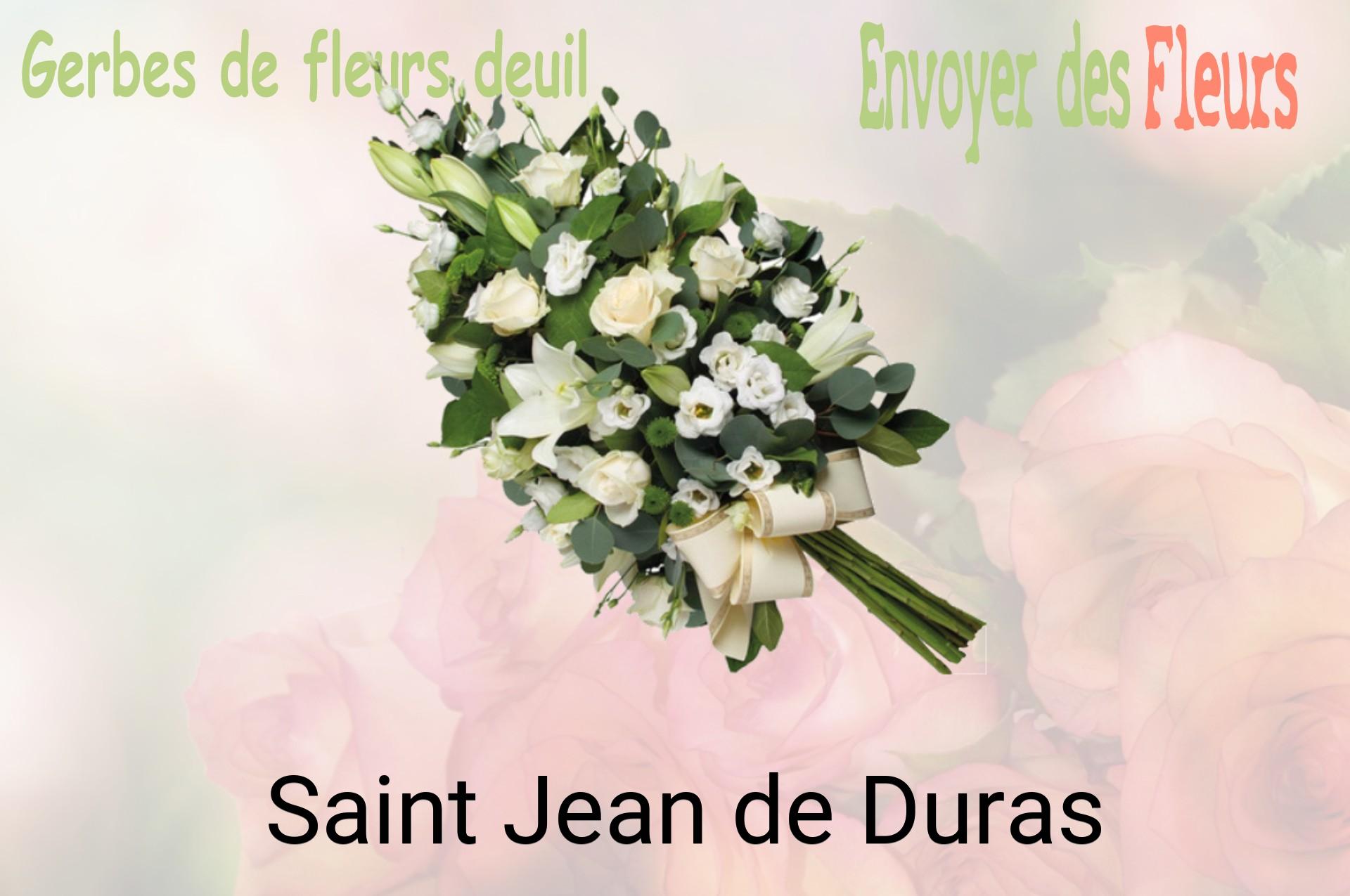Gerbe de fleurs de deuil livrée à Saint-Jean-de-Duras